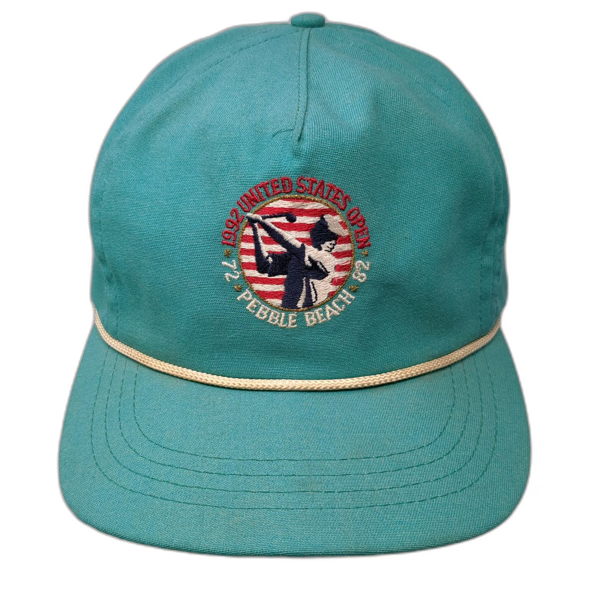 Cali Fame Trucker Blue Hat 1992 United States Open Pebble Beach Rope Vintage
