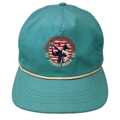 Cali Fame Trucker Blue Hat 1992 United States Open Pebble Beach Rope Vintage