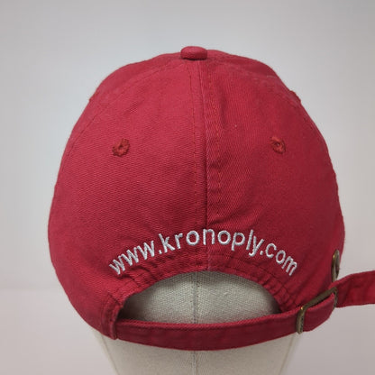 Swiss Krono Group Slideback Hat Red One Size Adjustable Embroidered