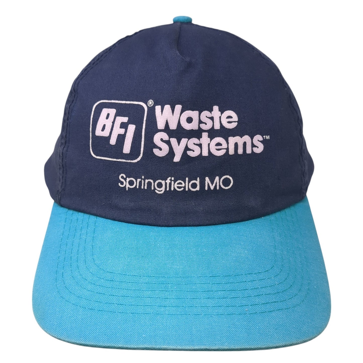 BFI Waste Systems Springfield MO Snapback Hat Blue OS Adjustable Embroidered