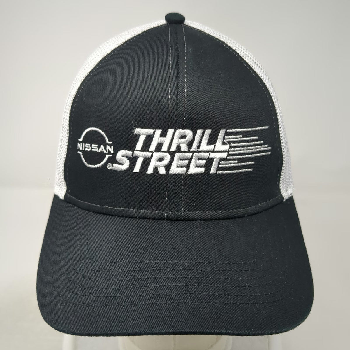 Cap America Trucker Hat Black White One Size Nissan Thrill Street Snapback Mesh