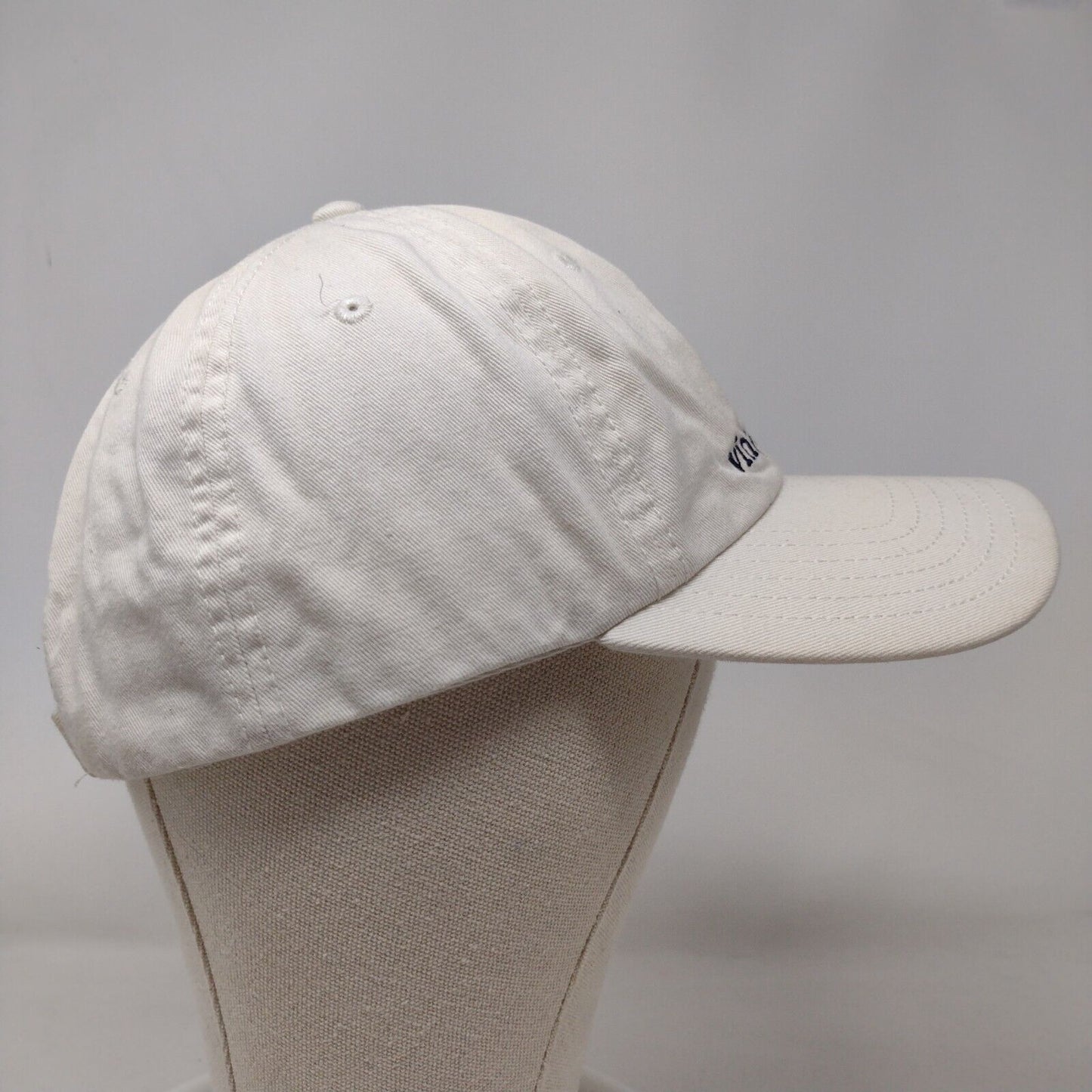Vineyard Vines Whale Strapback Hat White One Size Adjustable Embroidered