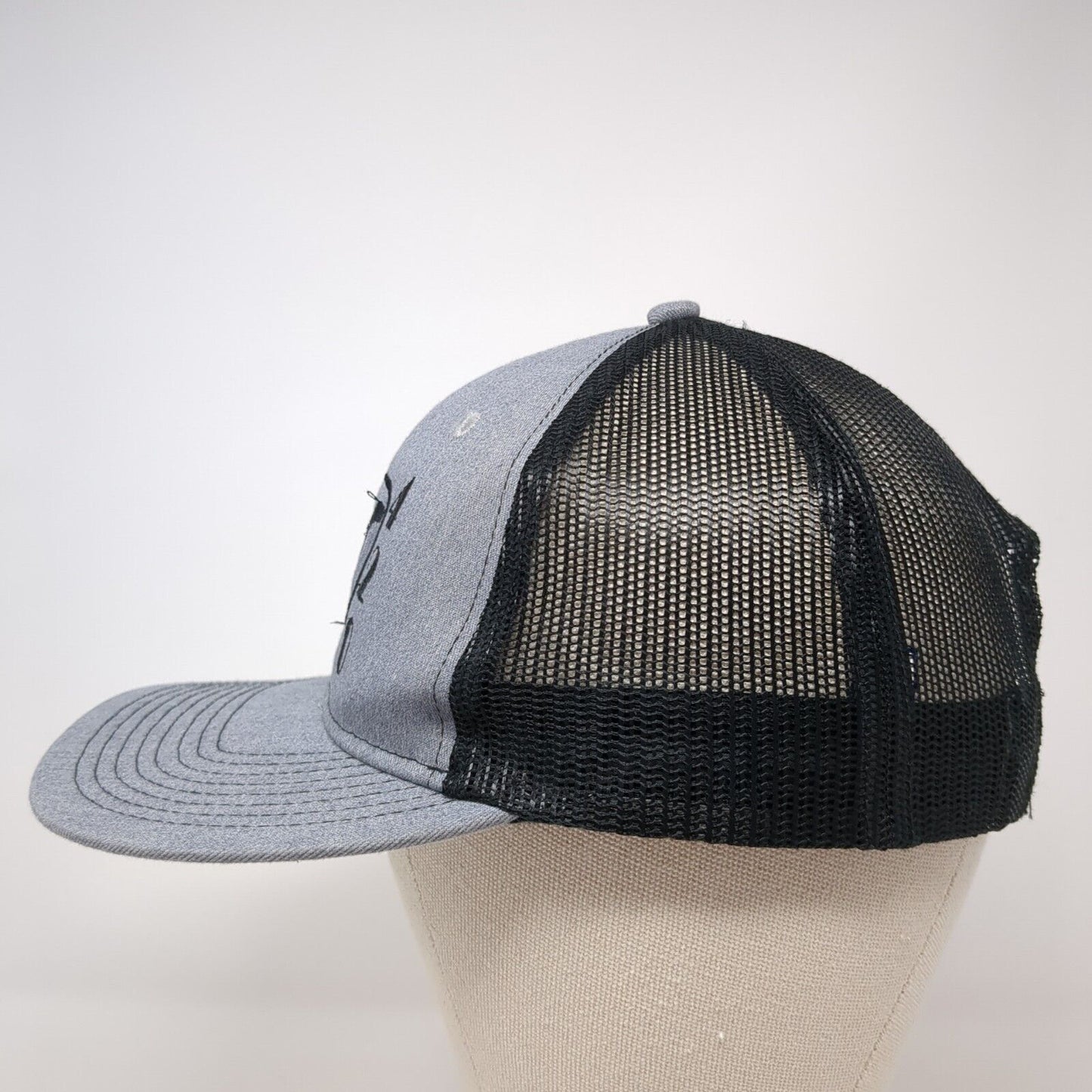 W420 Snapback Trucker Hat Gray OSFA Adjustable Mesh Back 6 Panel Port Authority