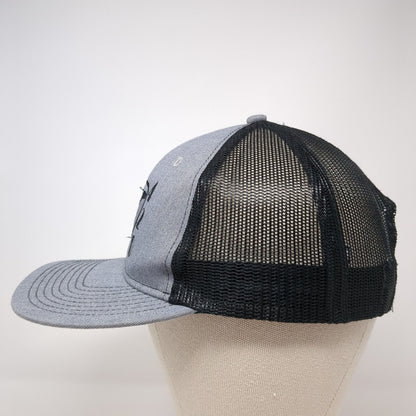 W420 Snapback Trucker Hat Gray OSFA Adjustable Mesh Back 6 Panel Port Authority