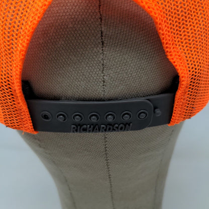 Richardson Men's Snapback Hat Gray Orange Adjustable Style 112 PFC Brakes Logo