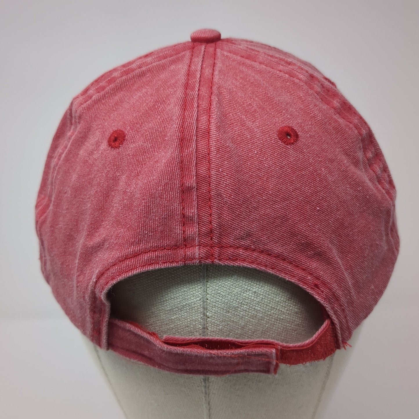 Unbranded Strapback Baseball Cap Red One Size Adjustable 6 Panel Blank