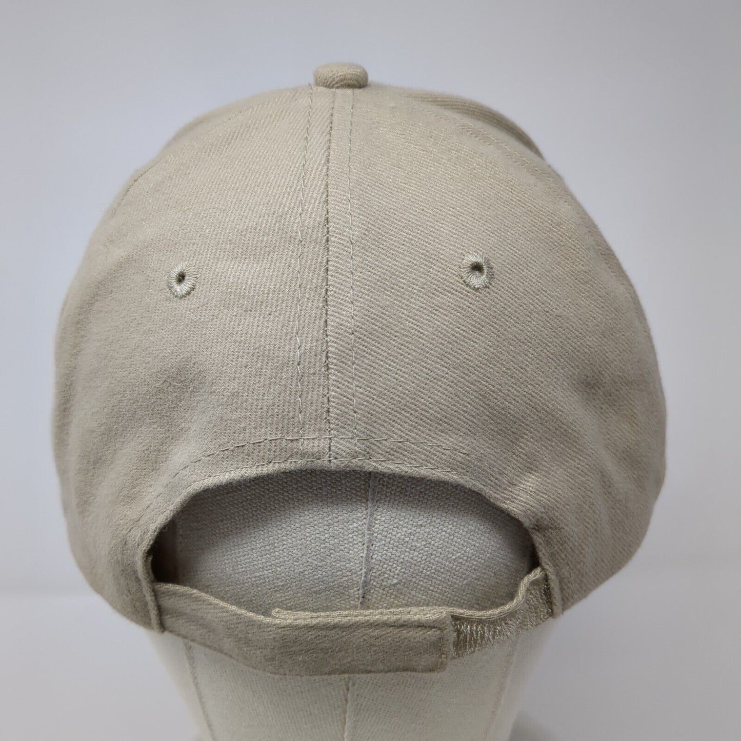 Metroquip Strapback Hat Tan One Size Adjustable Embroidered 6 Panel Otto Cotton