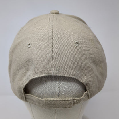 Metroquip Strapback Hat Tan One Size Adjustable Embroidered 6 Panel Otto Cotton