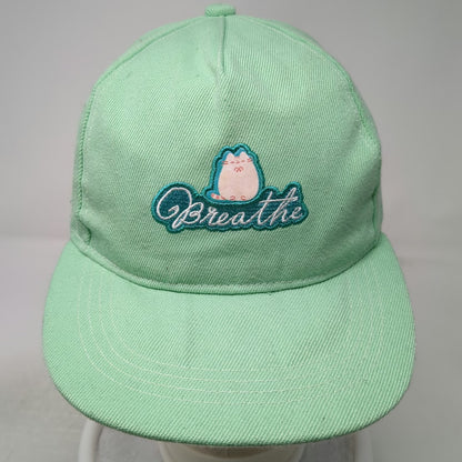 Pusheen 5 Panel Green One Size Breathe Cat Hat Adjustable Slideback Polyester