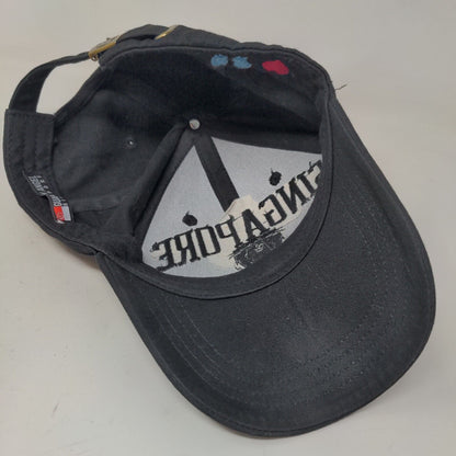 Guardian Angel Singapore Men's Slideback Hat Black Embroidered Spell Out Logo