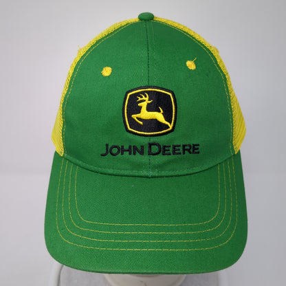 John Deere Logo Mesh Back Trucker Hat Multicolor One Size Adjustable