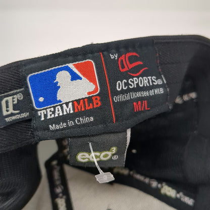 OC Sports Miami Marlins MLB Hat Black Baseball Cap L Stretch Fit Team Logo Fish