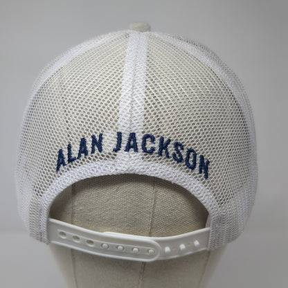 Chatta Hoochee '22 Alan Jackson Snapback Hat White One Size Adjustable Mesh Back