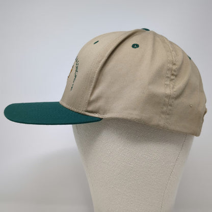Yupoong Snapback Beige Green Hat One Size Excavating Concrete Construction 2000