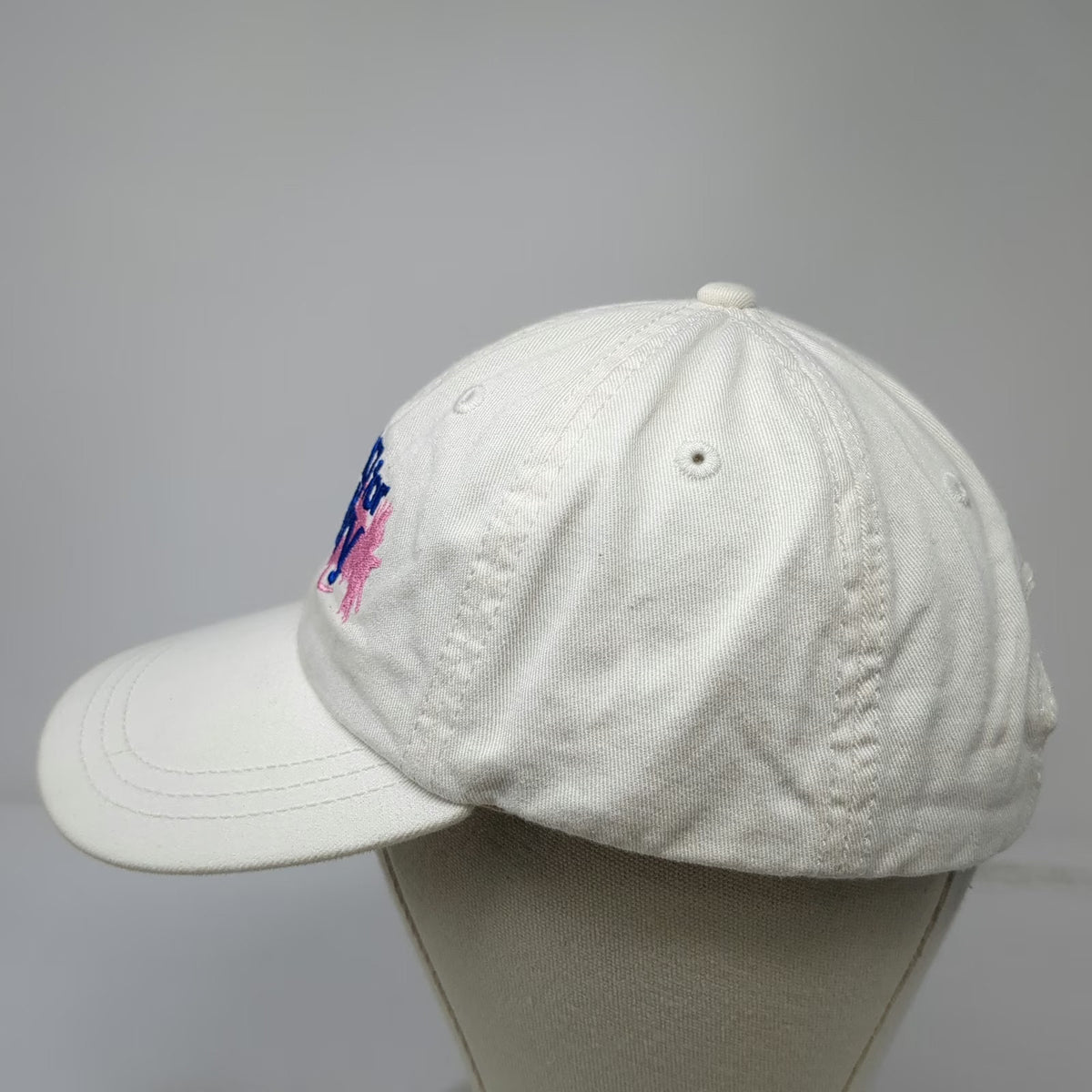 Sportsman Baseball Cap White One Size Casting for Recovery Fishing Pink Blue Hat