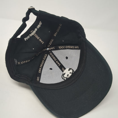 Panda San Diego Zoo Slideback Hat Black One Size Adjustable Embroidered
