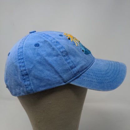 Unbranded Men's Strapback Hat Blue Size OSFM Embroidered Beach Logo