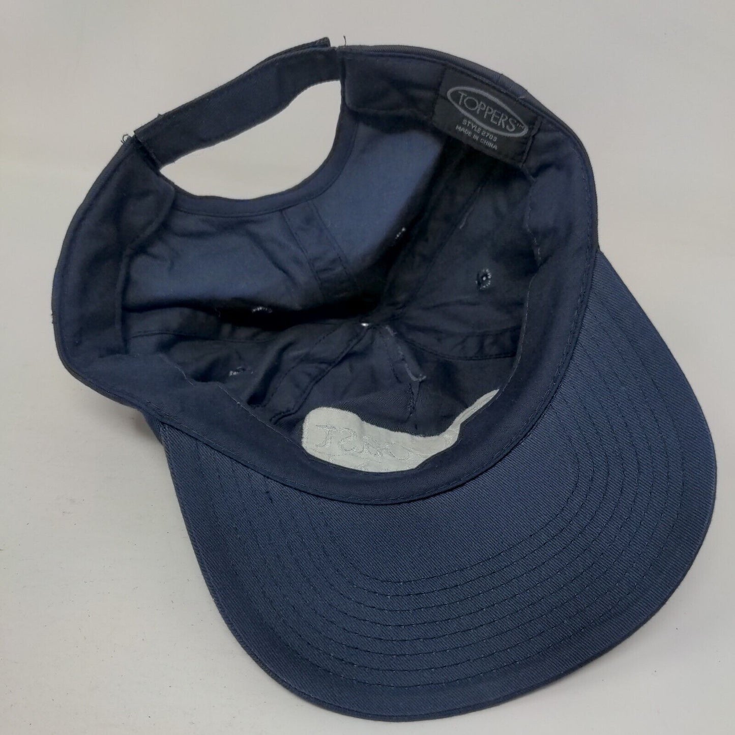 Coast Bank Strapback Hat Blue One Size Adjustable Embroidered 6 Panel Toppers