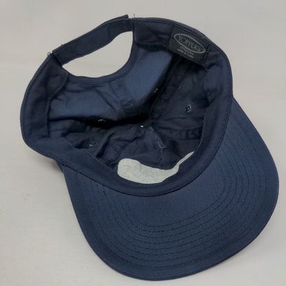 Coast Bank Strapback Hat Blue One Size Adjustable Embroidered 6 Panel Toppers
