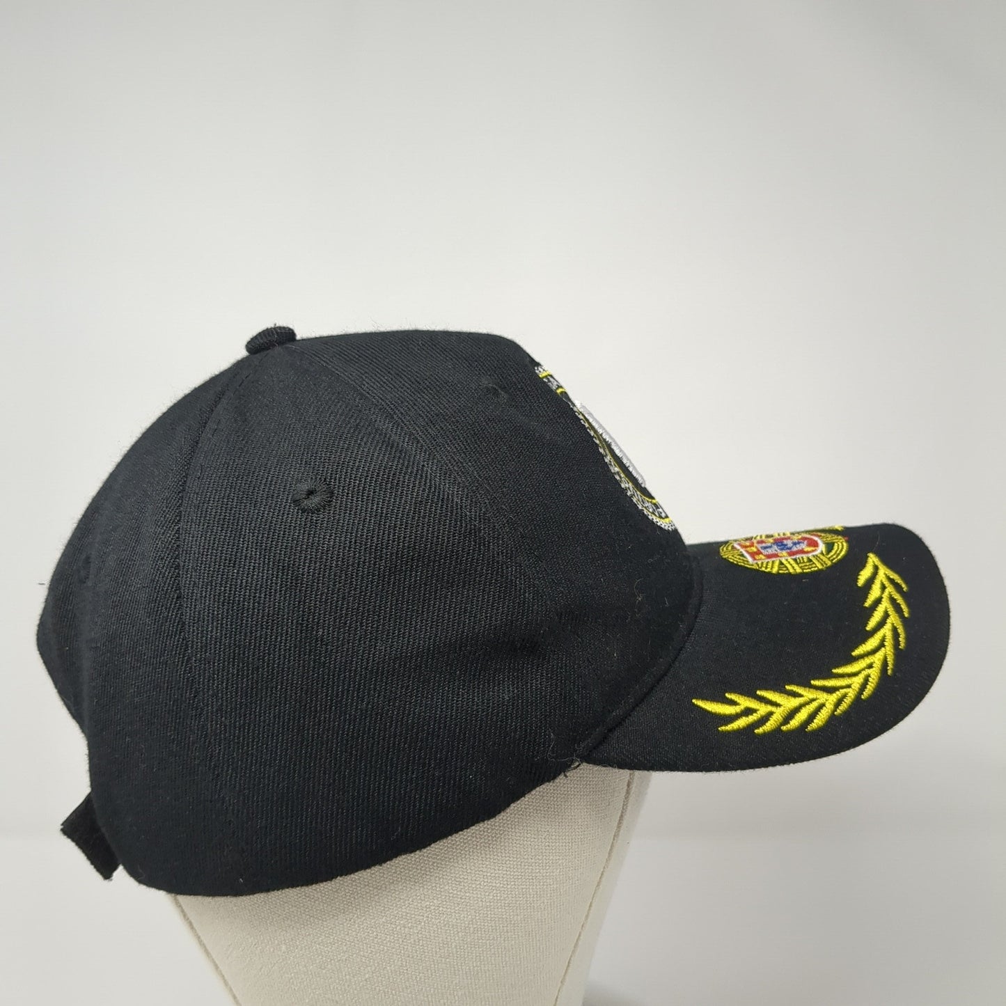 Portugal Strapback Hat Black Embroidered Logo Spell Out Flag Tourist