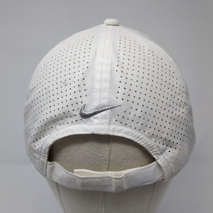 Nike Golf Strapback Hat White One Size Adjustable Embroidered Swoosh Polyester