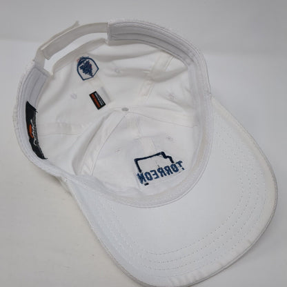 Torreon Strapback Hat White One Size Adjustable Embroidered Pukka