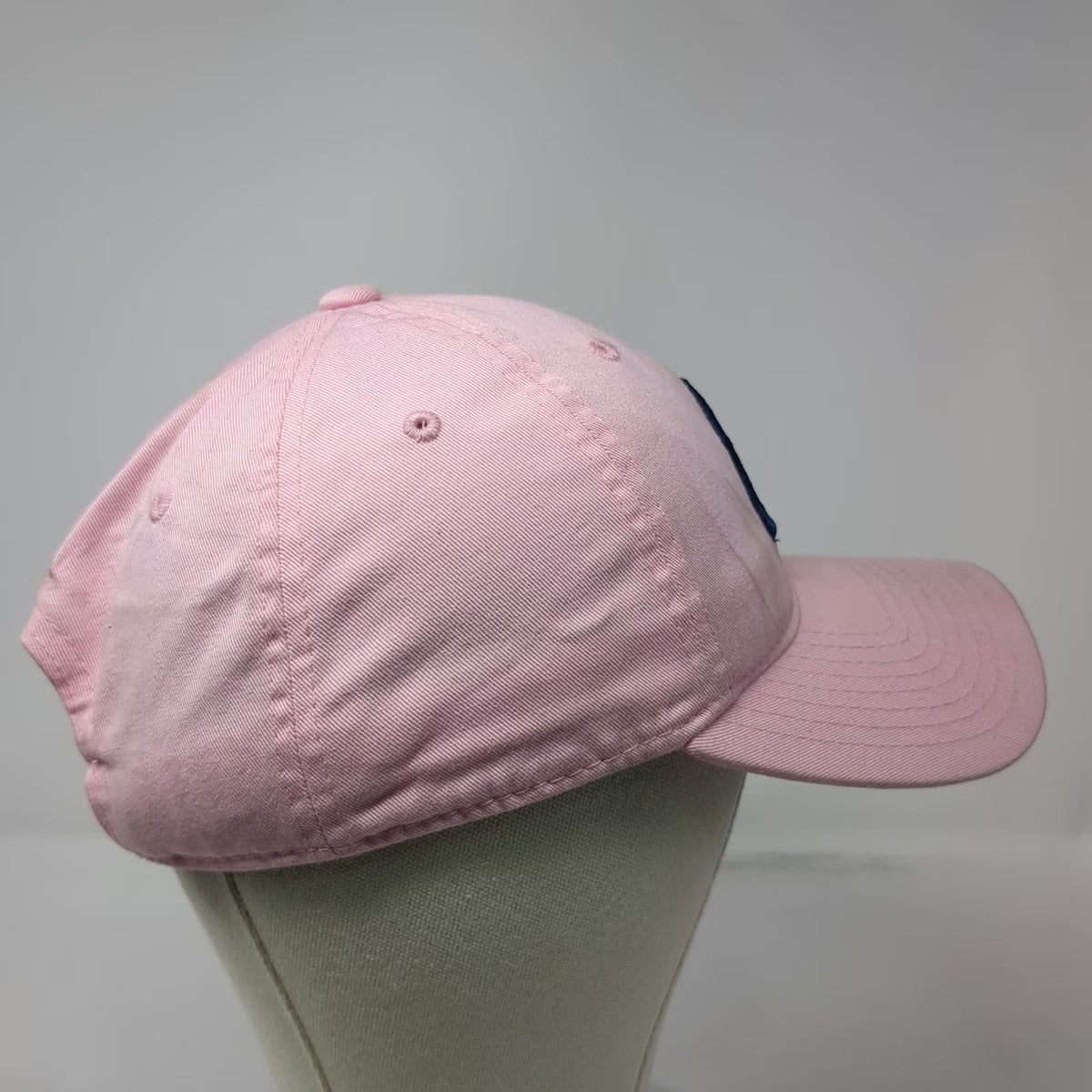 Decky Baseball Cap Pink OSFM Blue Geometric Logo Cotton Slideback Hat Adjustable