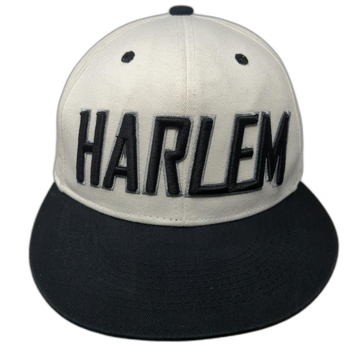 L.O.G.A. Harlem Snapback White One Size Hat Raised Embroidery Green Undervisor