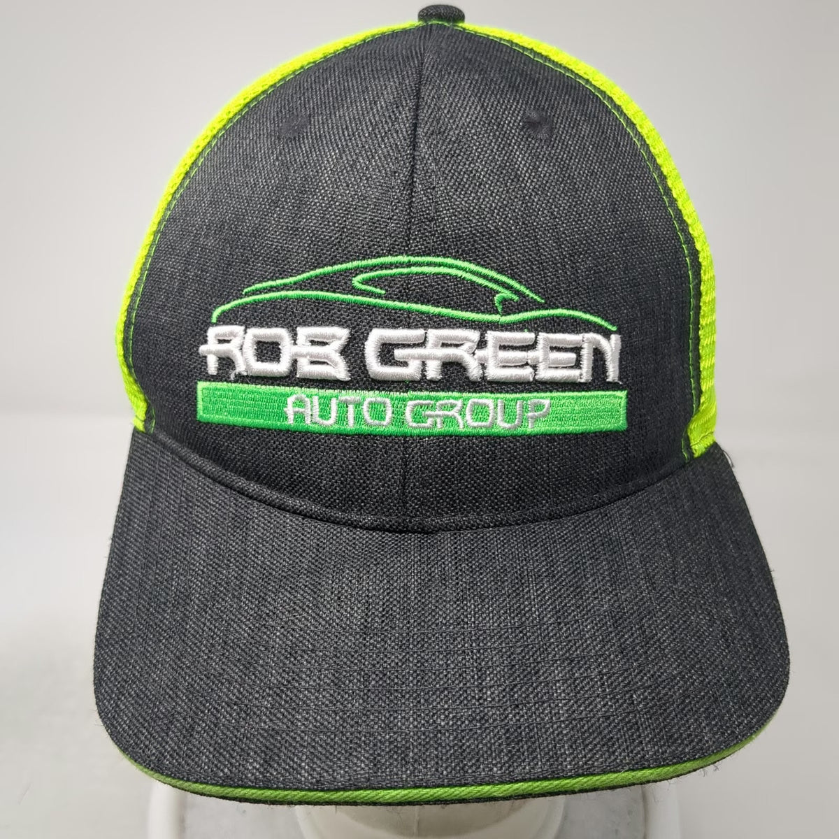 360 Apparel Trucker Hat Gray One Size Mesh Snapback Rob Green Auto Group Logo