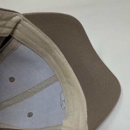 Paris Strapback Hat Tan One Size Adjustable Embroidered Solid Blank