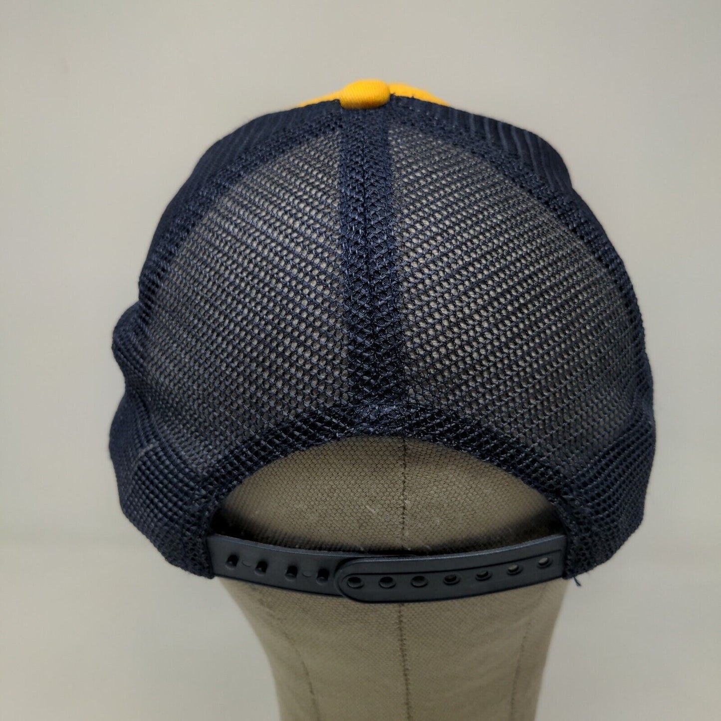 Main Gate Men's Snapback Mesh Back Hat Yellow Blue Indiana Pacers Logo