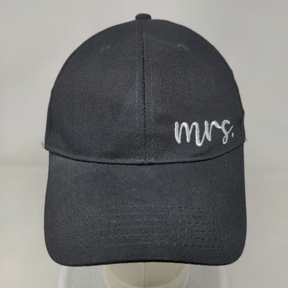 Mrs. Slideback Hat Black One Size Adjustable Embroidered 6 Panel