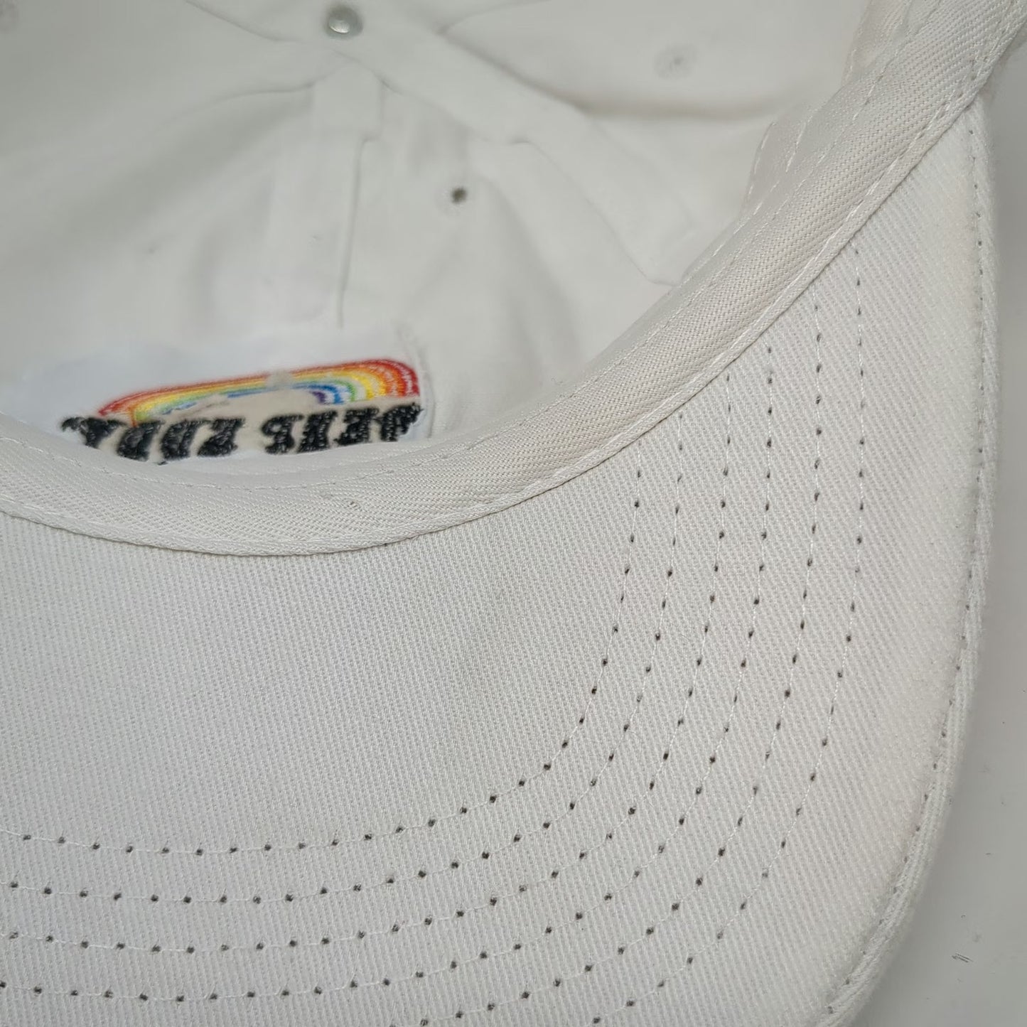Deep Eddy Vodka Baseball Cap White One Size Rainbow Pride Flag Hat Adjustable