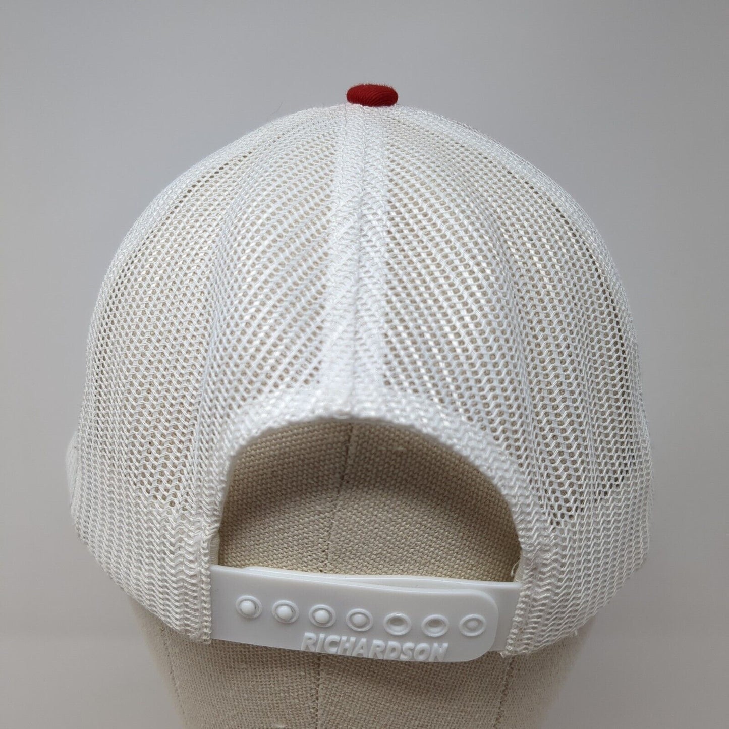 Richardson Snapback 112 Trucker Hat Red One Size Adjustable Mesh Back Blank