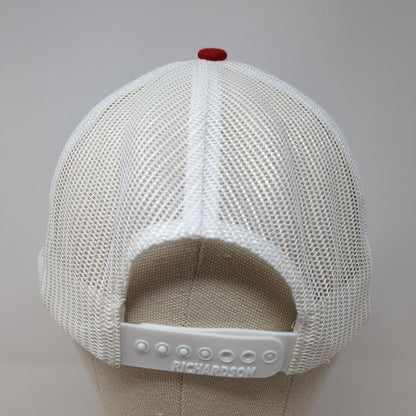 Richardson Snapback 112 Trucker Hat Red One Size Adjustable Mesh Back Blank