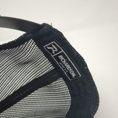 SRF Snapback Mesh Back Trucker Hat Black One Size Adjustable Richardson