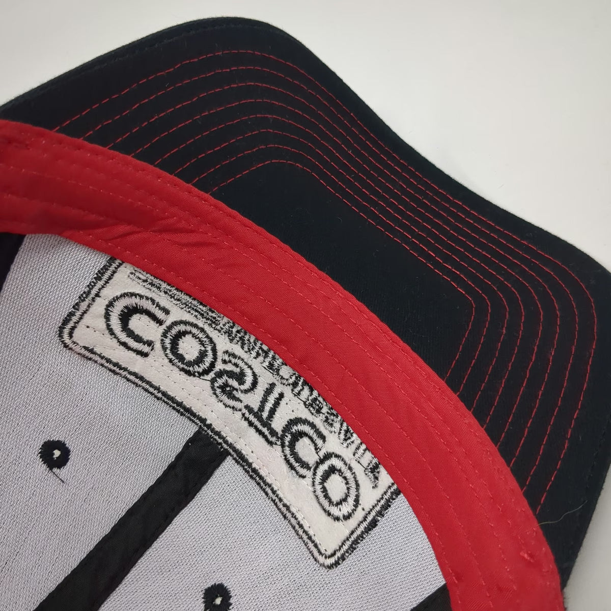 Bamko Trucker Hat Black Red One Size Costco Wholesale Mesh Back Snapback hat