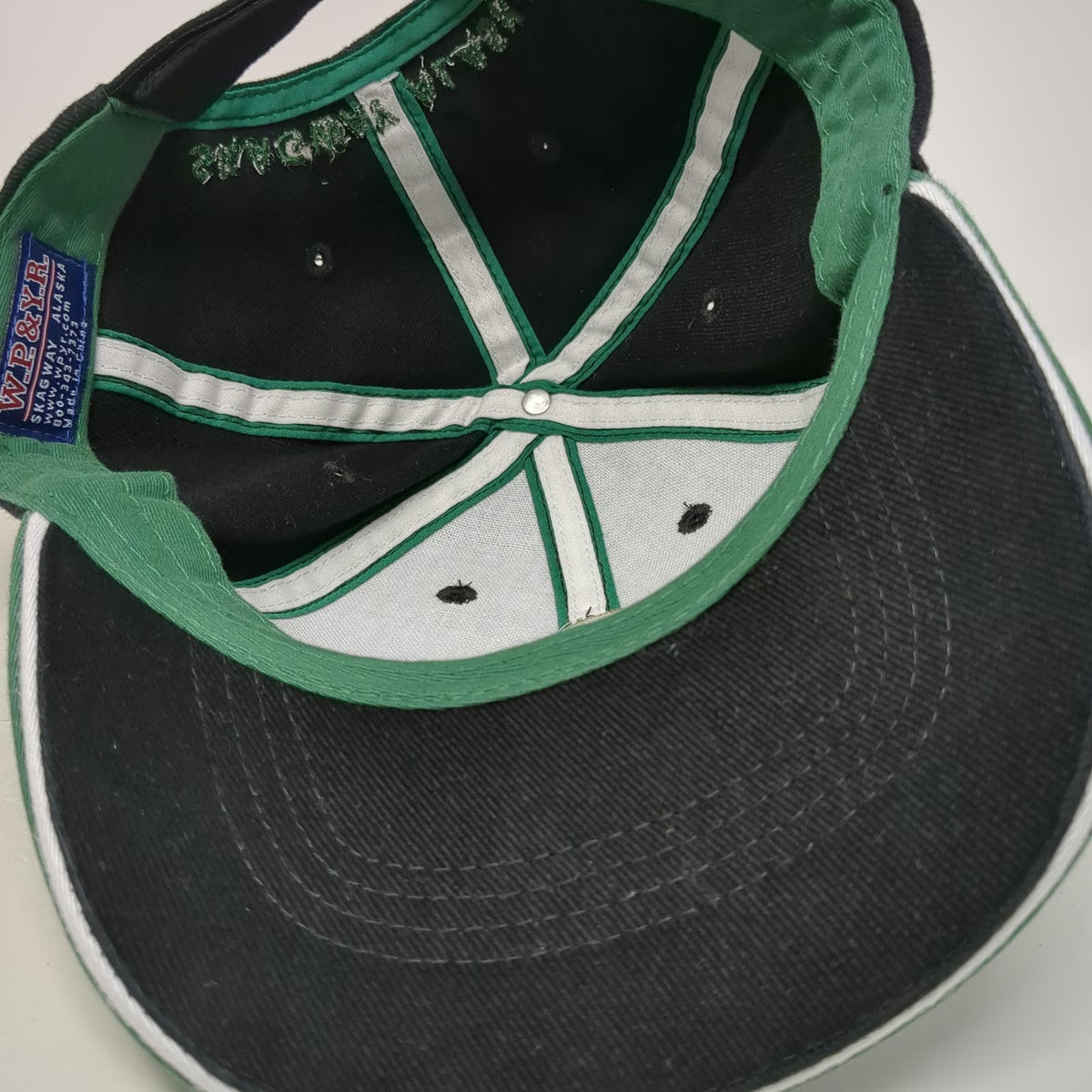WP&YR White Pass Yukon Route Baseball Cap Black One Size Strapback Skagway Hat
