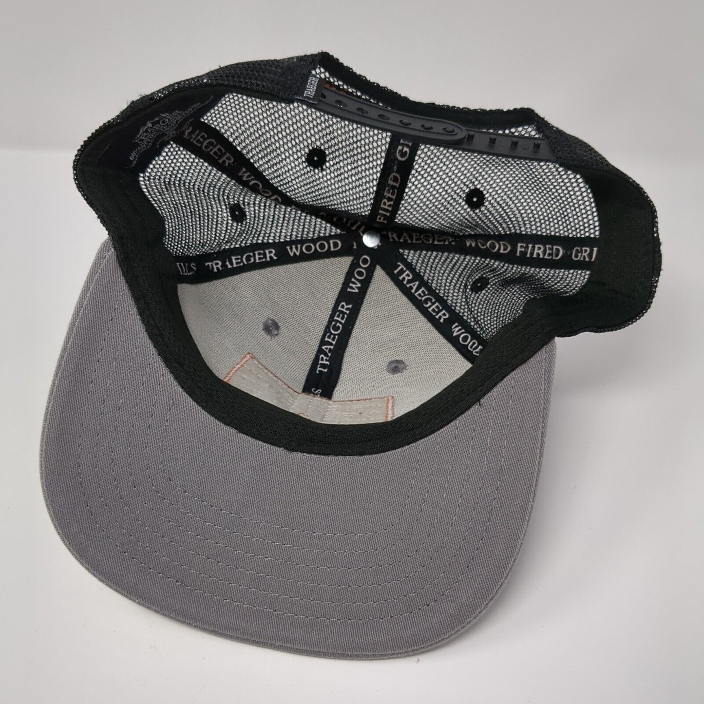 Traeger Est. 1987 Wood Fired Grills Snapback Trucker Hat Gray OS Adjustable Mesh