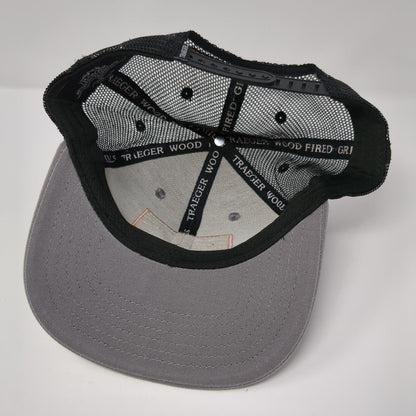 Traeger Est. 1987 Wood Fired Grills Snapback Trucker Hat Gray OS Adjustable Mesh