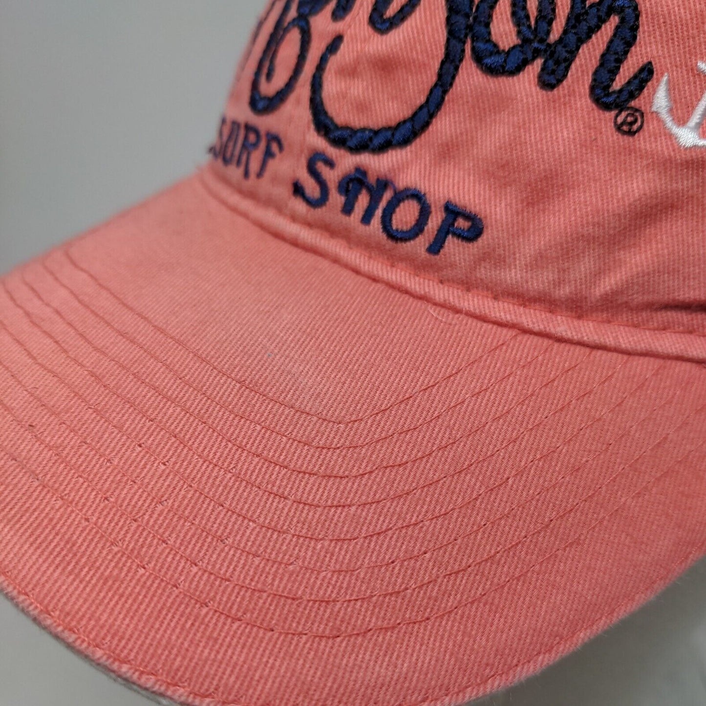 Ron Jon Surf Shop Strapback Mesh Back Trucker Hat Pink OSFA Embroidered