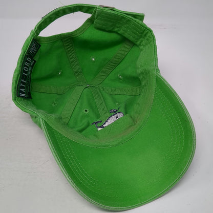 Kate Lord Baseball Cap Green One Size Whale Newport RI Slideback Cotton Hat