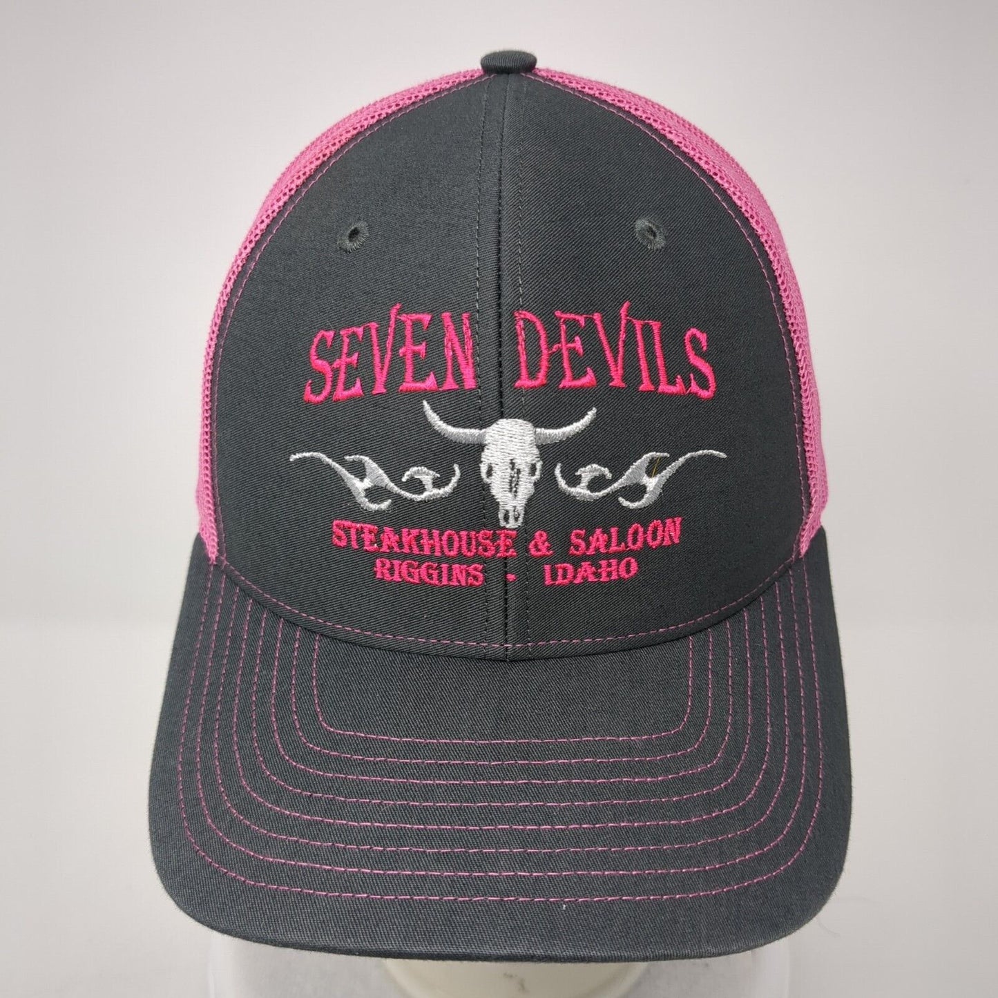Seven Devils Snapback Trucker Hat Multi One Size Mesh Back Colorblock