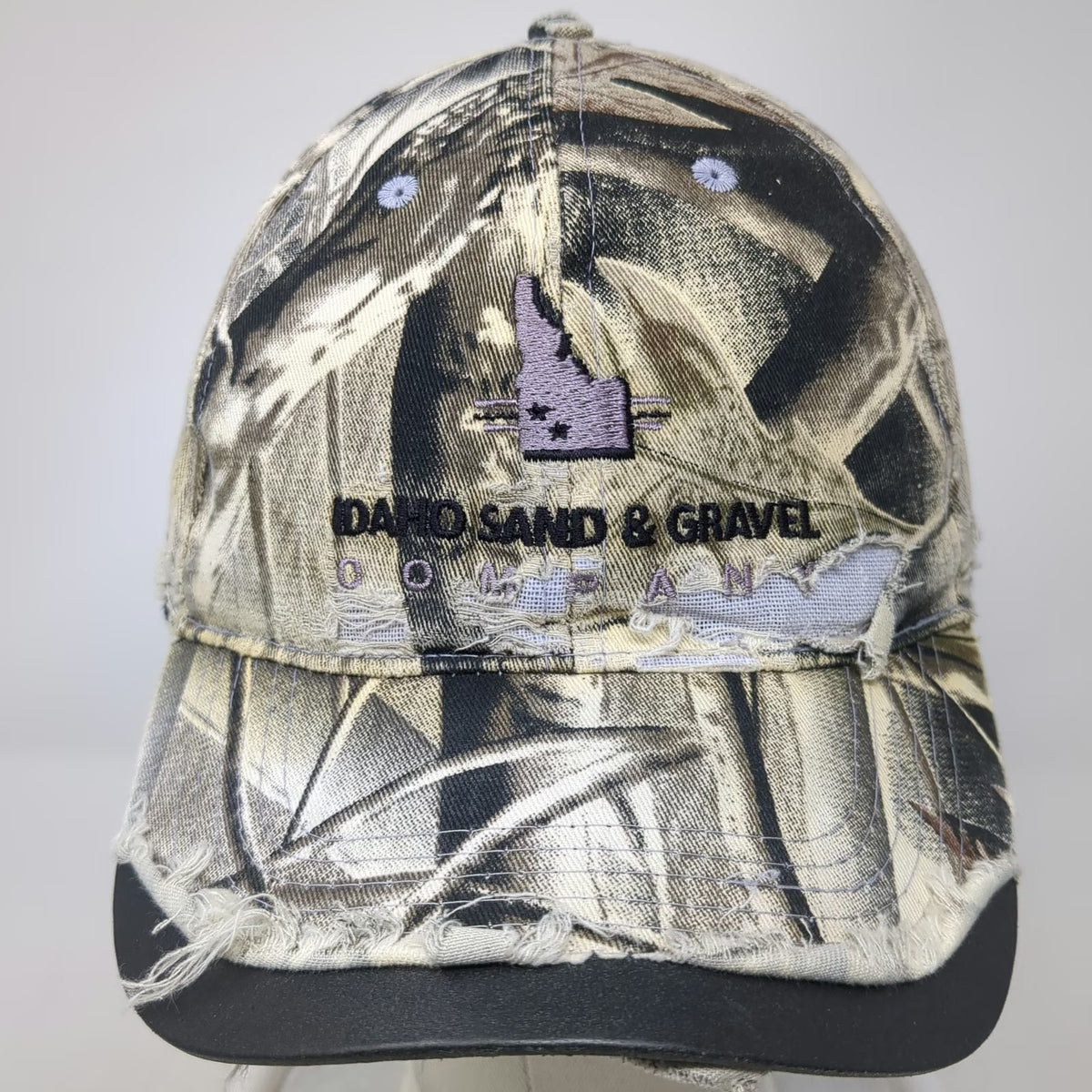 Hoxer Headwear Baseball Cap Beige Green One Size Camo Idaho Sand & Gravel Hat