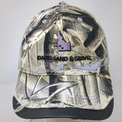 Hoxer Headwear Baseball Cap Beige Green One Size Camo Idaho Sand & Gravel Hat