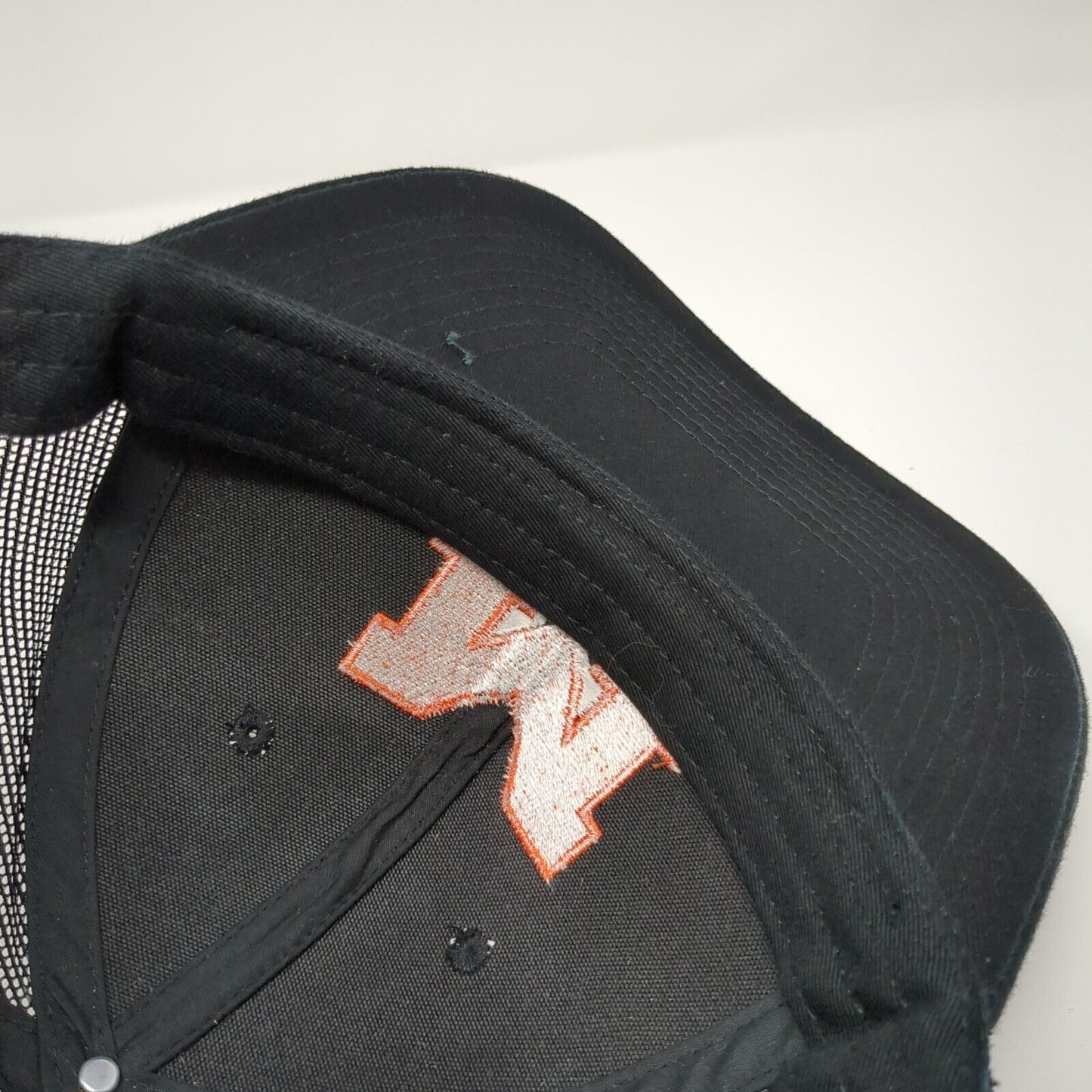 Letter M Snapback Mesh Back Trucker Hat Black OSFA Port Authority