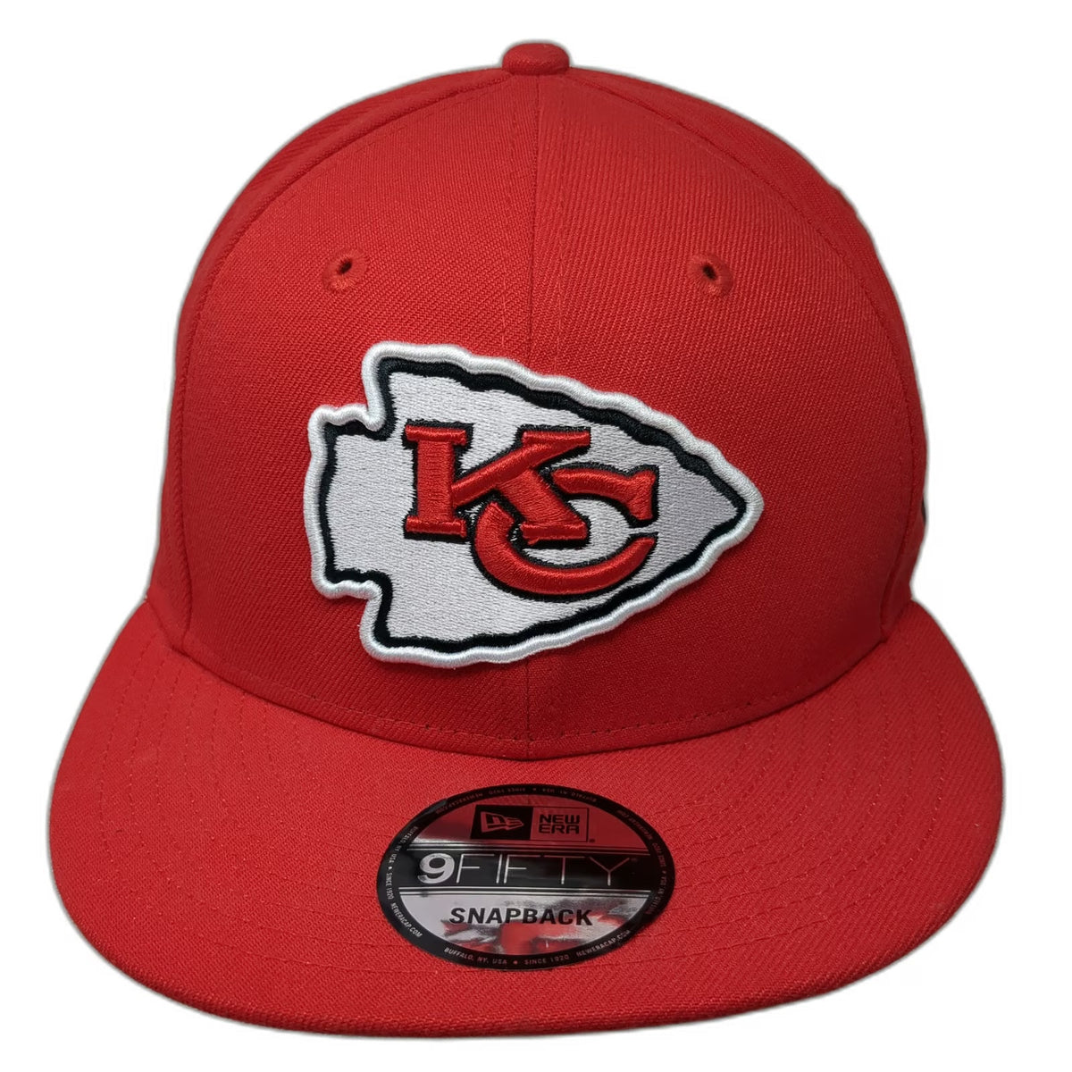Kansas City Chiefs NFL New Era Snapback Hat Red One Size Flat Brim Arrowhead