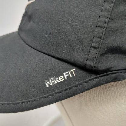 Nike Baseball Cap Black One Size NikeFIT Moisture Wicking Adjustable Strap Hat