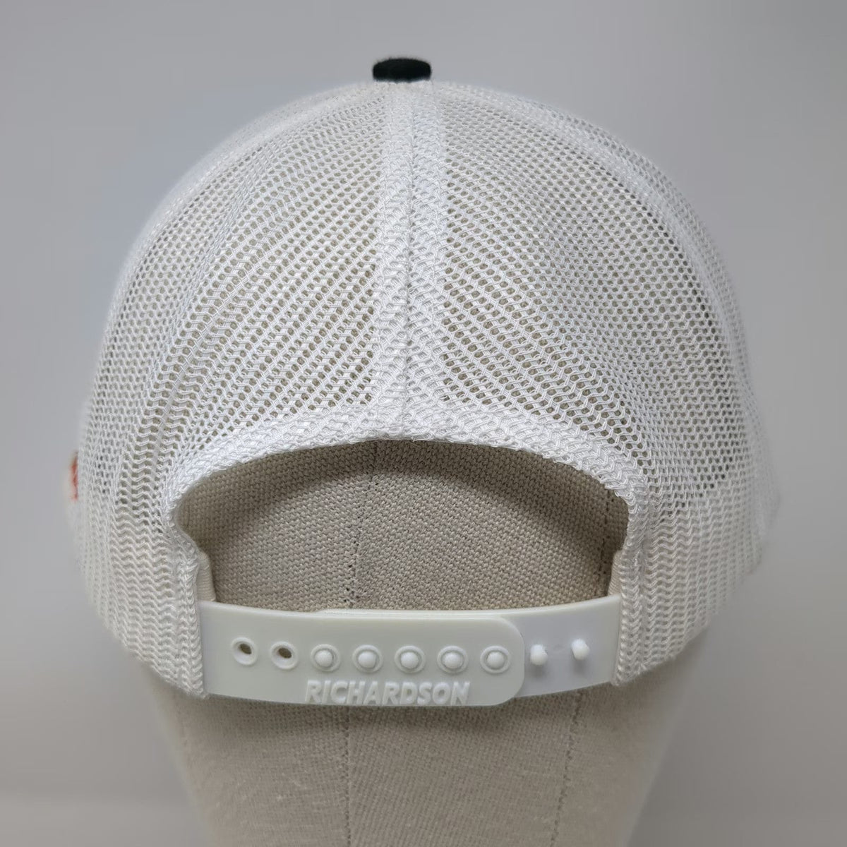 Richardson Trucker Hat Black One Size RMT Equipment Jacobsen Mesh Snapback Brim