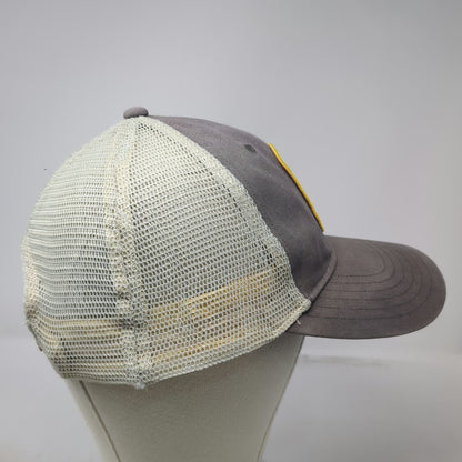 Simms Trucker Hat Gray One Size Mesh Back Fish Patch Snapback Fishing Outdoors